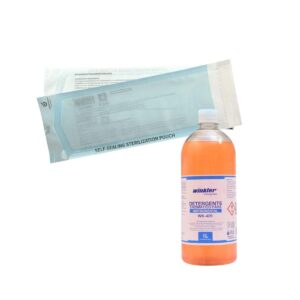 Kit 50 Bolsas De Esterilización Autoadhesivas +  Detergente Enzimatico 1L Profesional