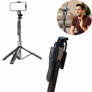 Tripode Para Celular 1,70 Cm Palo Selfie Extensible Con Control Bluetooth Y Estabilizador Portatil Plegable Ideal Para Fotos Videos Y Grabaciones Profesionales