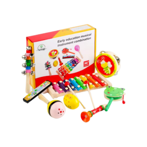Set Instrumento Musicales Montessori Madera Para Niños