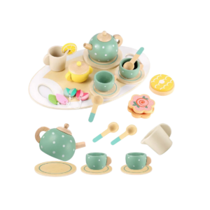 Set De Te Con Bandeja Juguete De Madera