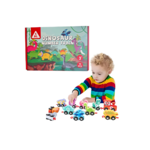 Tren Juguete Didactico De Madera Para Niños De Dinosaurio