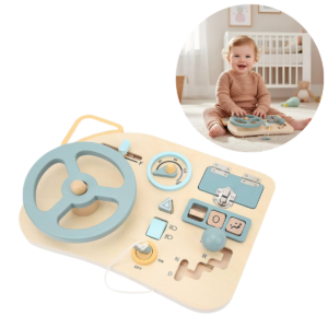 Tablero Sensorial Montessori Juguete Habilidades Motoras Madera