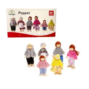 Juguete Set Mini Familia 6 Piezas Madera Pedagogia Activa Juego De Roles Para Niños Fomenta La Imaginacion Empatia Y Aprendizaje Emocional A Traves Del Juego