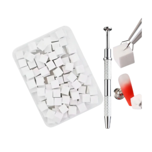 Esponjas para Uñas Degrade con Pinza Pack de 100pcs