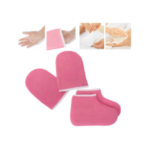 Guantes Para Manos Y Pies Parafinoterapia Rosado De Algodon
