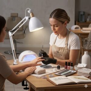 Lampara De Mesa Flexible Ajustable Con Ampolleta Para Manicure