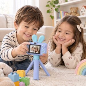 Camara Digital Infantil Kids Con Juegos Y Funda Protectora