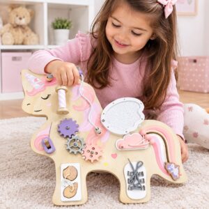 Tablero Sensorial Montessori De Madera Para Niños Educativo